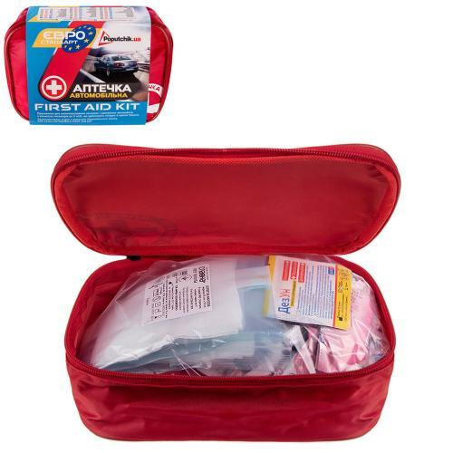 Автомобільна медична аптечка Євростандарт у м’якому футлярі за ТУ (02-005-М) Харків - фото 1