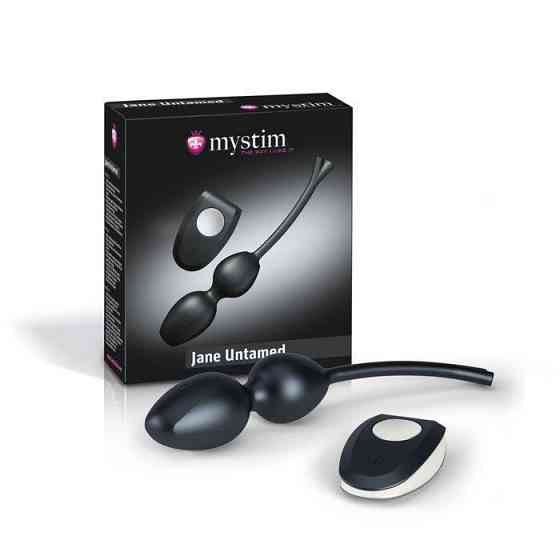 Вагинальные шарики для миостимуляции Mystim Jane Untamed Vibe с вибрацией и пультом ДУ Sex Aura Киев