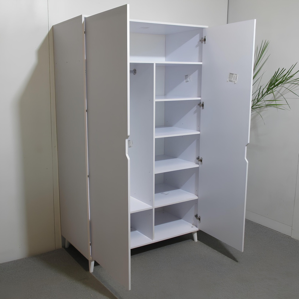 Шафа дводверна з білими ніжками М-ЗОН Борн 1200 Дуб Артизан (MZN-031052) Львів - фото 11