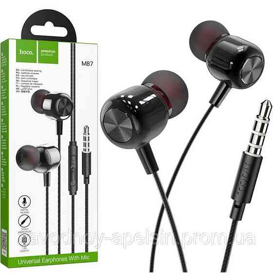 Гарнитура наушники Регулятор громкости 3.5mm (hoco) Одесса