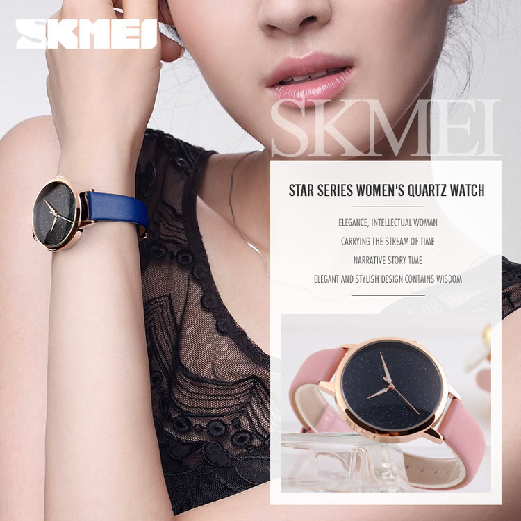 Женские часы Skmei 9141 Moon (Розовый) Винница - изображение 4