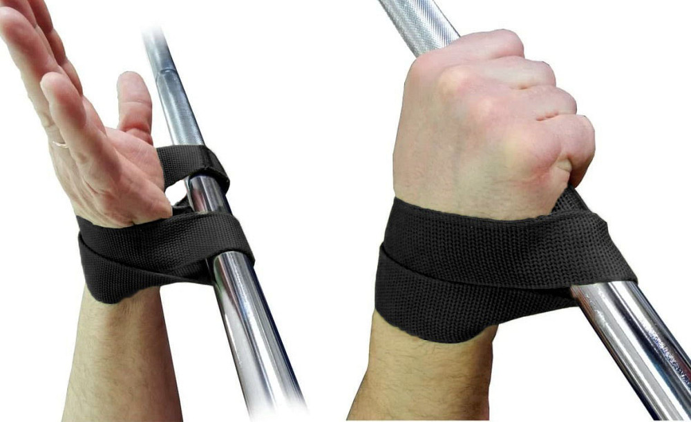 Лямки атлетичні EasyFit для турніка та поперечини чорні Коломыя - изображение 1