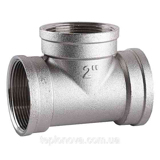 Тройник никелированный 2″ВР х 2″ВР х 2″ВР литейный А0238А(нк) VA Черновцы