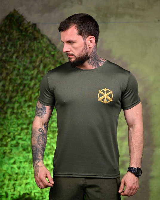 Тактическая потоотводящая футболка принт олива мужская сППОкій 54 Одесса - изображение 5