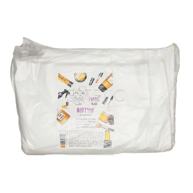 Фартух одноразовий поліетиленовий для салону краси 70×110 см (100 шт) Київ - фото 2