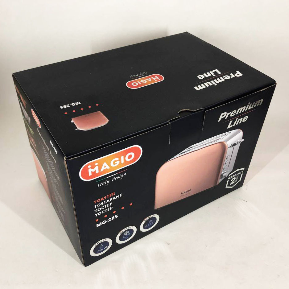 Горизонтальний тостер на 2 шматочки Magio MG-285, Кухонний тостер для бутербродів VF-97 Івано-Франківськ - фото 6