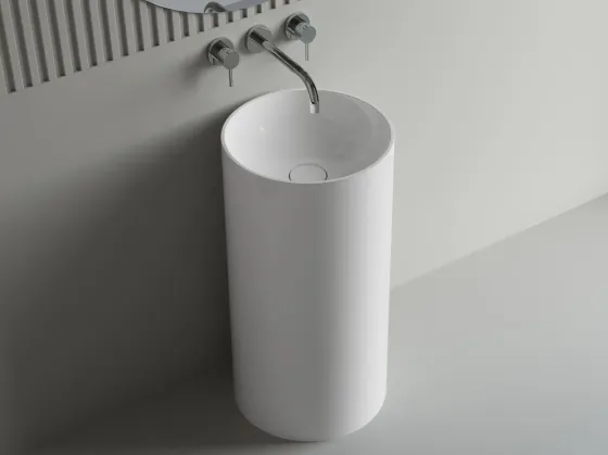 Раковина  stojąca okrągła Marmite 43,5x85 cm, mat 637774051033 Київ