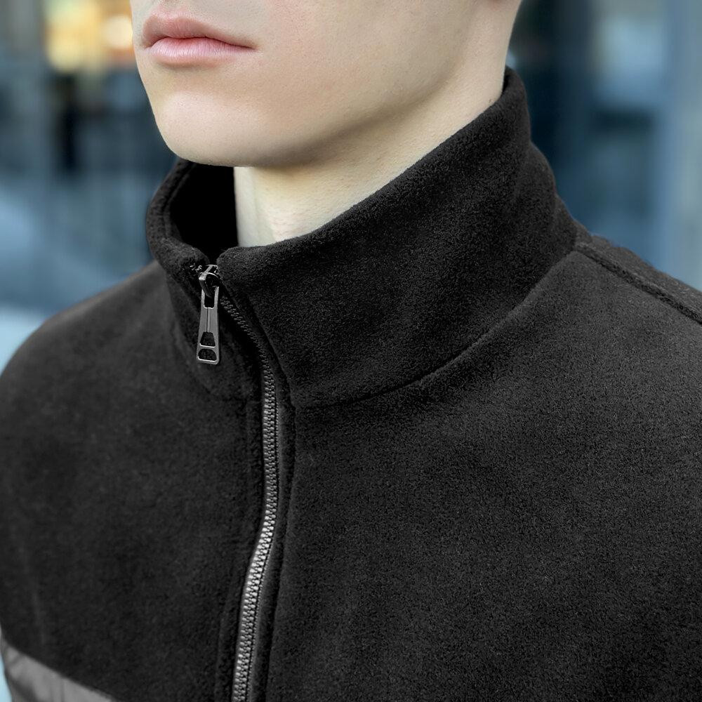 Чоловіча чорна флісова жилетка Pobedov Wolf Київ - фото 9