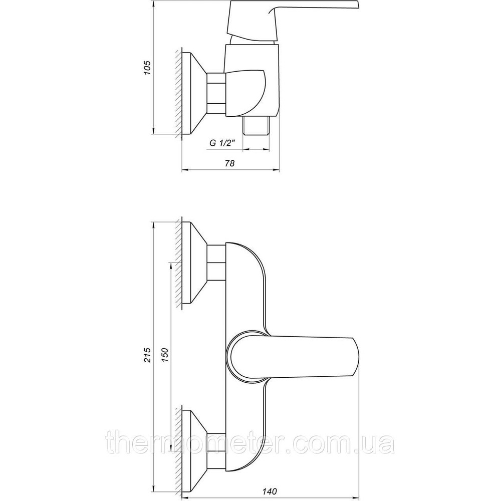 Смеситель для душа Globus Lux Laguna GLA-0105-7-WHITE Киев - изображение 7