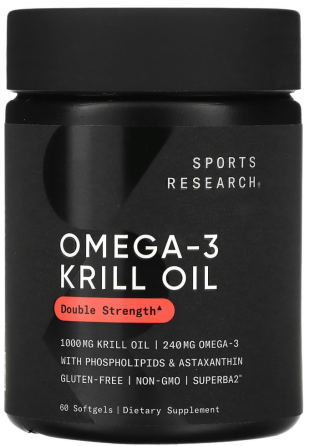 Олія криля антарктичного з астаксантином Sports Research Krill Oil 60 капс Київ