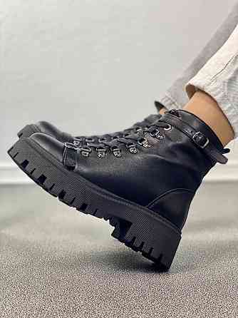 Жіночі черевики ARLEN чорні натуральна шкіра з хутром 35р.36р.37р. (4857) Коломия