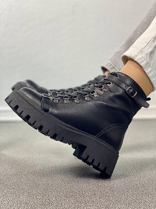 Жіночі черевики ARLEN чорні натуральна шкіра з хутром 35р.36р.37р. (4857) Коломия - фото 5