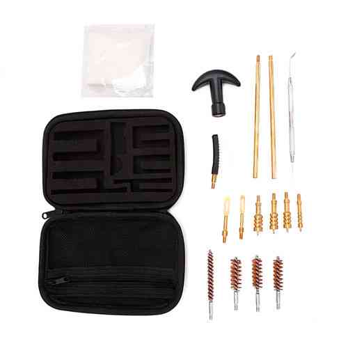 Универсальный набор для чистки оружия в текстильном чехле — шомпол, ершики, щётка, патчи, аксессуары Киев