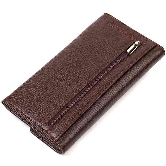 Удобное женское портмоне из натуральной кожи флотар CANPELLINI 21696 Коричневое Киев