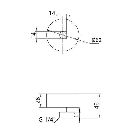 Манометр із гліцерином Thermo Alliance Forte 10 барів, 1/4"Н, нижнє під'єднання TAF170G10B Київ