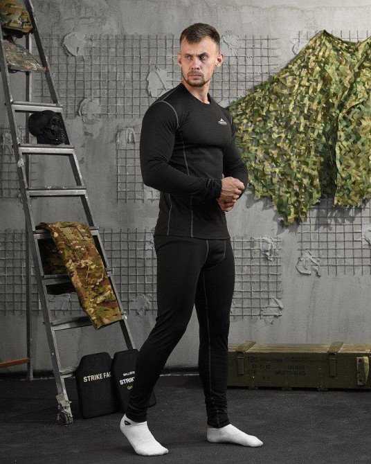 Термобілизна чорна чоловіча анатомічний крій плоскі шви Vaude Одеса - фото 10