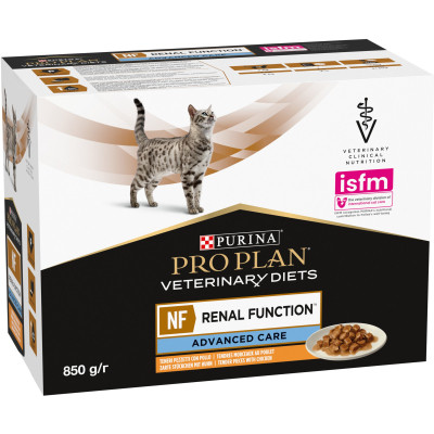 Вологий корм для кішок Purina Pro Plan Veterinary Diets NF Renal Function Advanced Care При патології нирок З куркою 10 x 85 г (7613287873644) Вінниця - фото 10