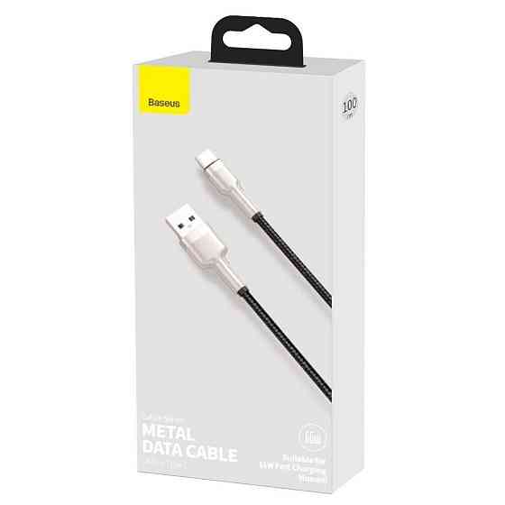 Кабель USB - Type-C Baseus Cafule Series Metal дата-Кабель 66W 1m цвет черный CAKF000101 Одесса