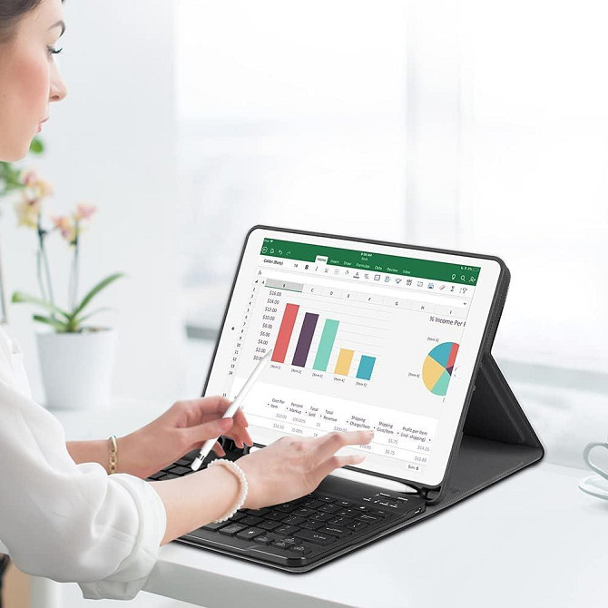 Фирменный защитный чехол Chesona с Bluetooth клавиатурой для iPad 10.2 (2019/20/21)/pro10.5(2017)/Air 3 10.5 Днепр - изображение 3