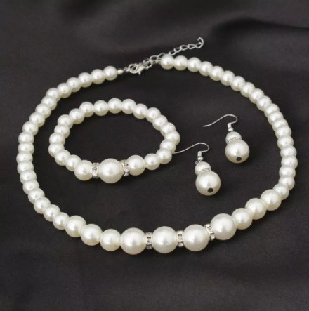 Набор украшений с жемчугом one size перламутровый Киев - изображение 1