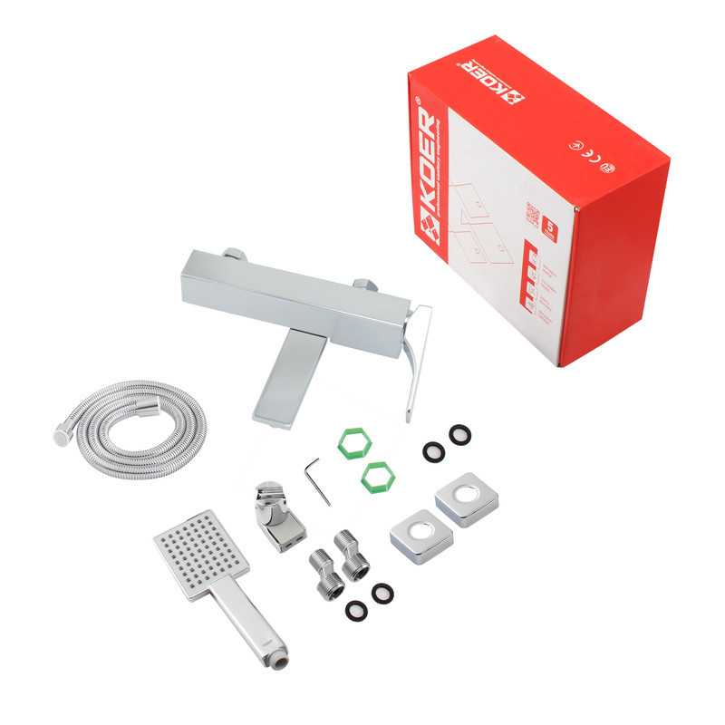 Смеситель для ванны с коротким изливом Koer KB-41010-01 (Цвет хром) (KR3484) Киев - изображение 7