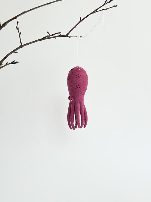 Мягкая фетровая игрушка кальмар ручной работы – безопасная развивающая игрушка Киев - изображение 9