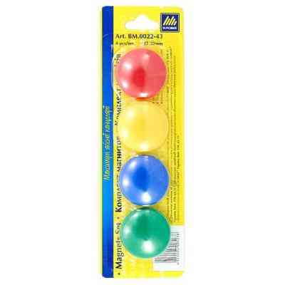 Магніт Buromax 30mm, set 4pcs, blister (BM.0022-43) Вінниця