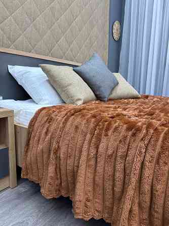 Плед-покрывало полоска Шарпей 200х230 см (+-5см) Терракотовый (87-107) Киев