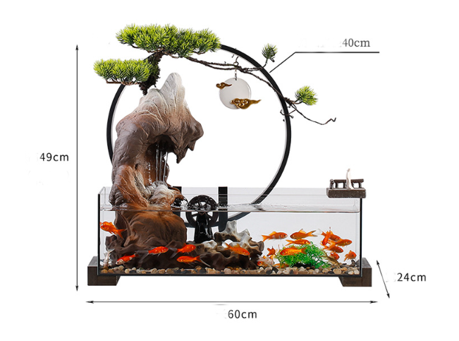 Аквариум Декоративный водопад комнатный 49х60 см БОЛЬШОЙ подставка для благовоний, увлажнитель воздуха Кременчуг - изображение 3