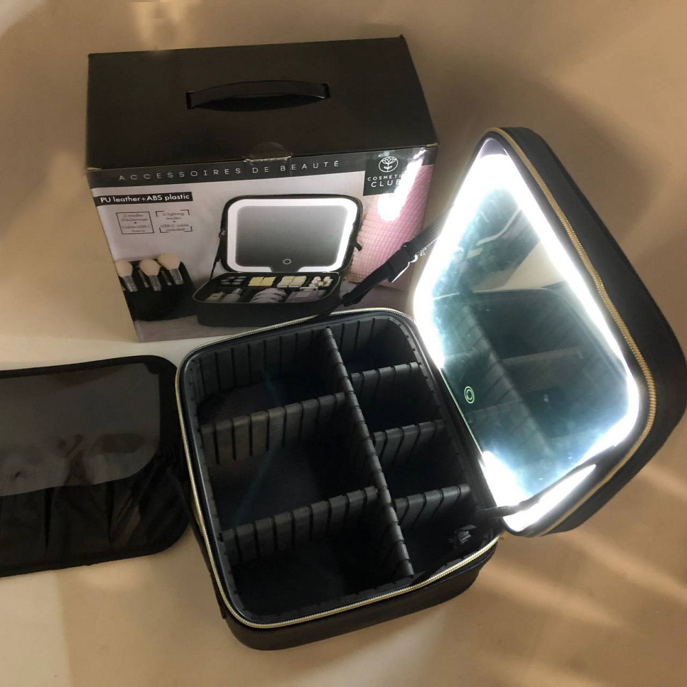 Підставка для зберігання косметики, Бьюті кейс із дзеркалом для косметики Дорожній набір краси OC-90 Львів - фото 10