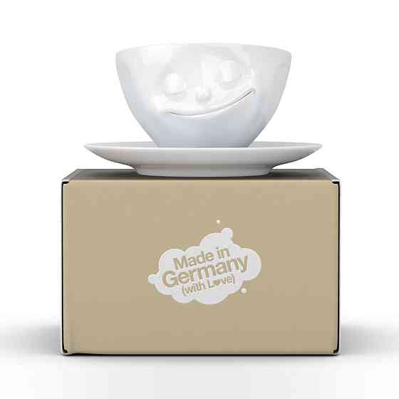 Чашка з блюдцем для кави Tassen Щастя (200 мл) порцеляна Білий Вінниця