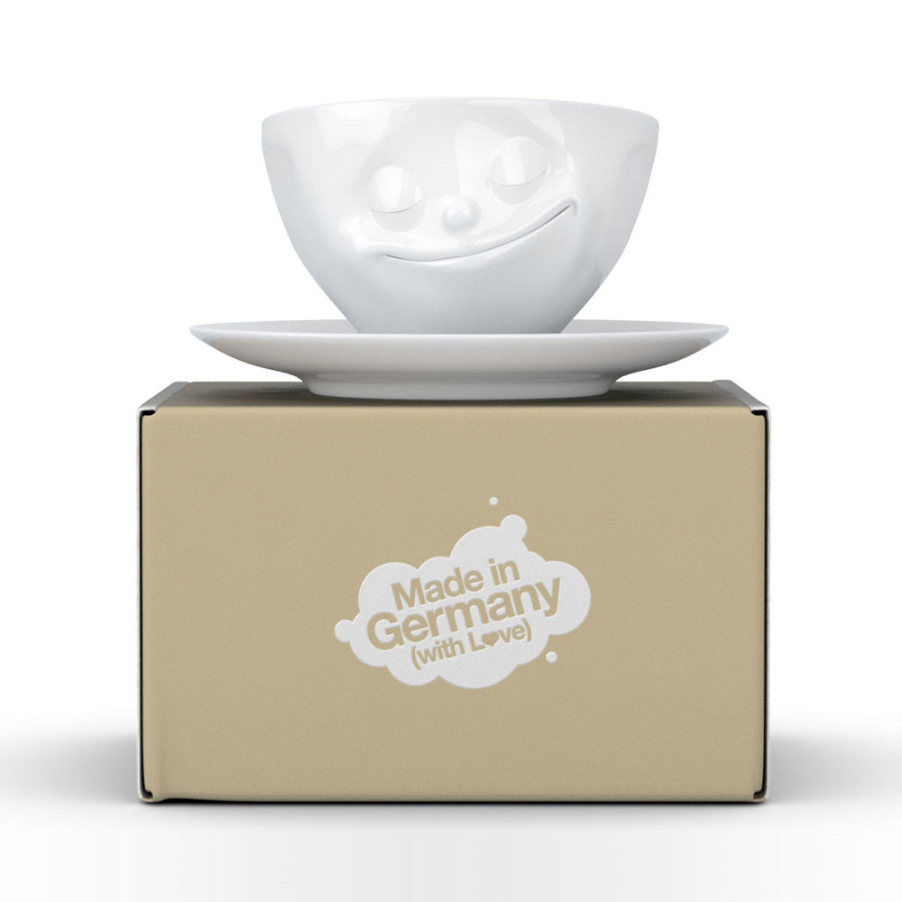 Чашка с блюдцем для кофе Tassen Счастье (200 мл) фарфор Белый Винница - изображение 6