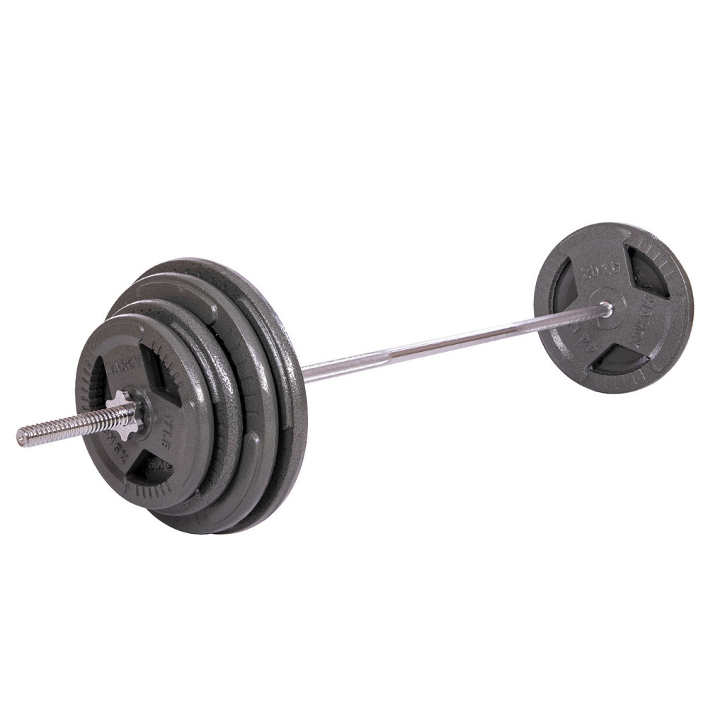 Штанга прямая со стальными блинами на 115 кг длина-1,8м Sport 2431-115 Киев - изображение 1