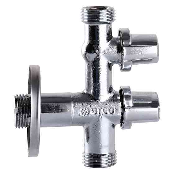 Кран кульовий кутовий подвійний ARCO 1/2″х1/2″х1/2″ COMB15MAC Тернопіль