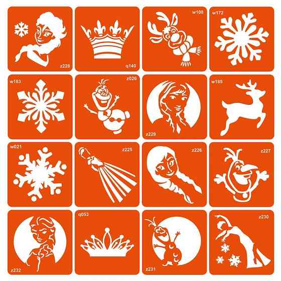 Набор трафаретов для био-тату 