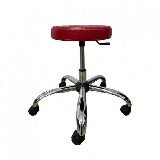 Стілець для майстра без спинки Йола на хромованій ніжці Київ