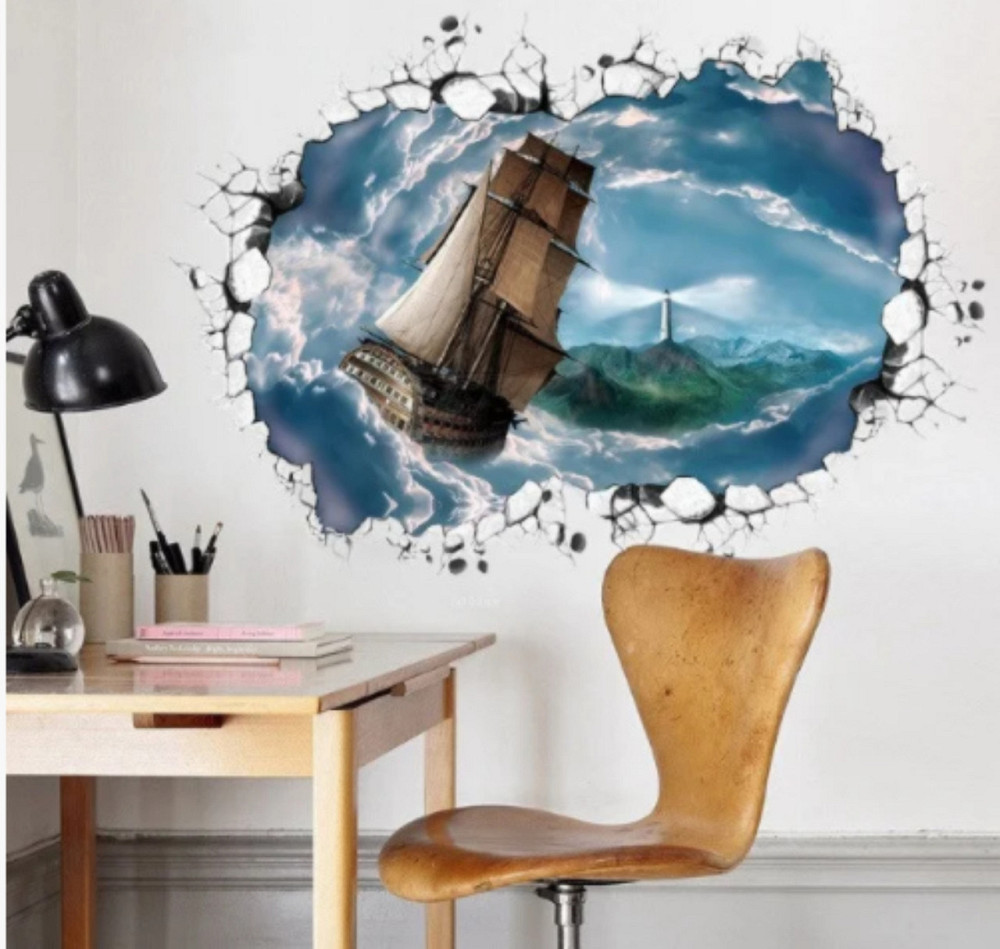 Наклейка интерьерная 3 D Корабль Киев - изображение 4