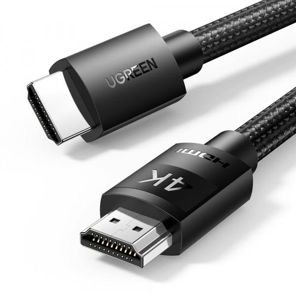 Кабель HDMI M - M, 5.0 м, V2.0 Cafule 4K@60Hz, в поліуретановій оплітці HD119 UGREEN (40103) Київ - фото 1