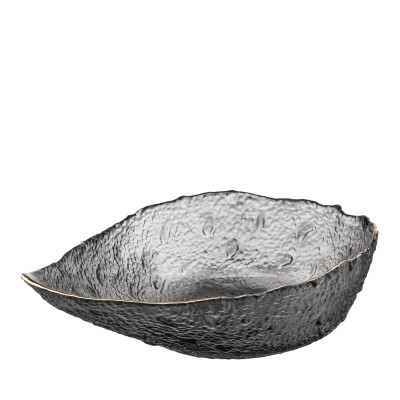 Салатник Ardesto Leaf 21.5см, скло, сірий (AR5011) Винница - изображение 1