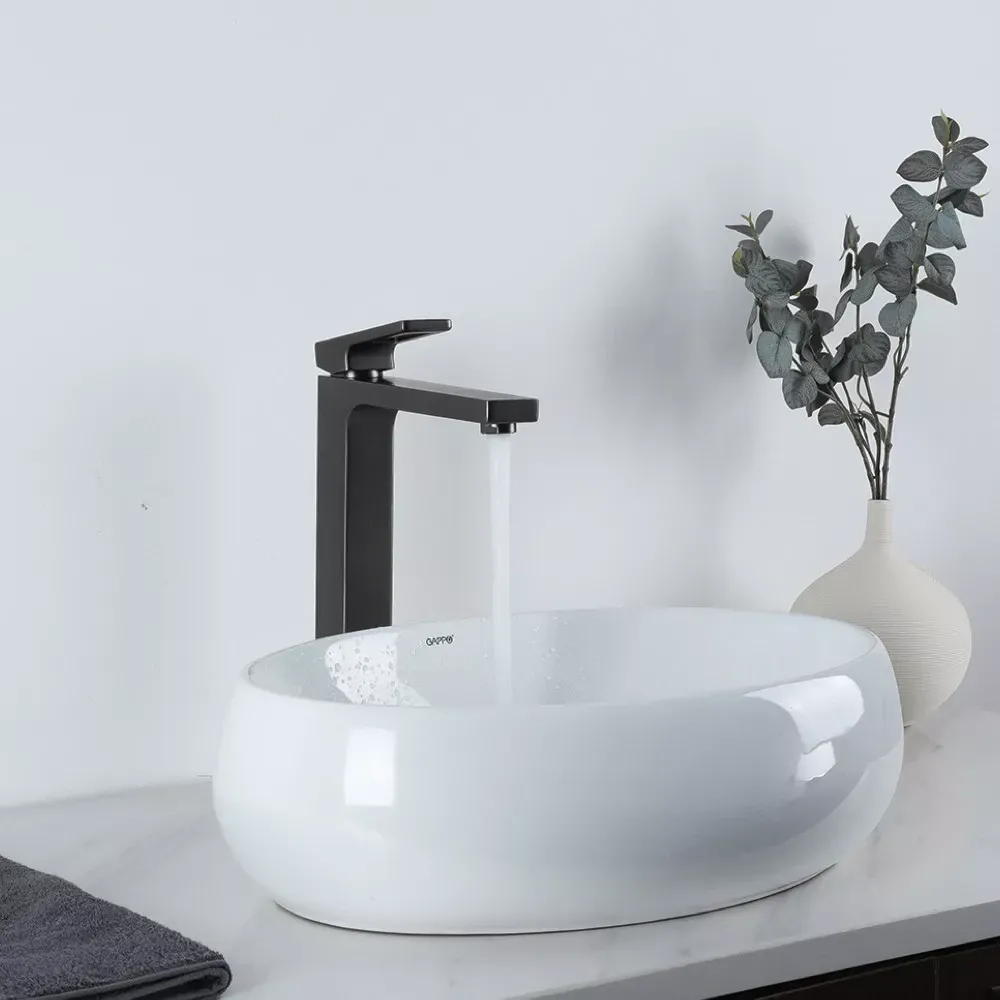 Змішувач для раковини високий GAPPO G1017-92 графіт Київ - фото 2