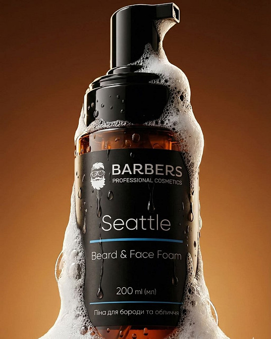 Пена для бороды и лица 2 в 1 Seattle Barbers 200 мл Киев - изображение 2