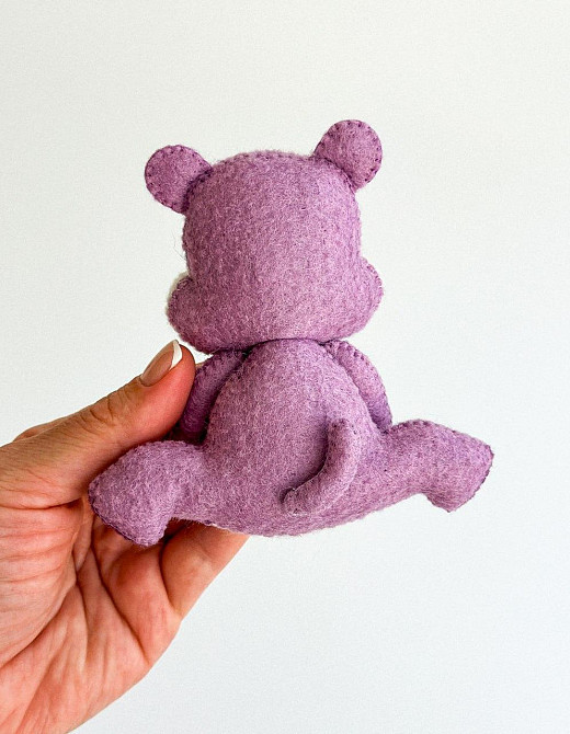 М’яка фетрова іграшка бегемот ручної роботи – безпечна розвиваюча іграшка Київ - фото 2