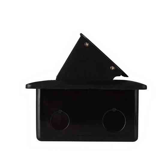 Розетковий люк підлоговий LIVOLO чорний, вбудований у підлогу, пустий корпус без розеток для наповнення будь-якими модулями, з кришкою, IP44, алюміній Коломыя