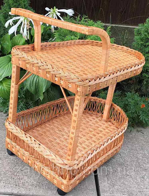 Стіл-підставка плетений на колесах Київ - фото 3