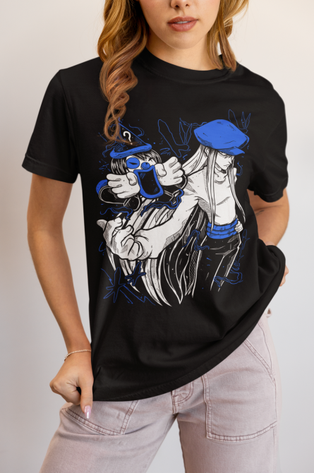 Футболка з аніме принтом Мисливець × Мисливець оверсайз (S/M/L) Чорний AnimeJ0759 Дніпро - фото 3