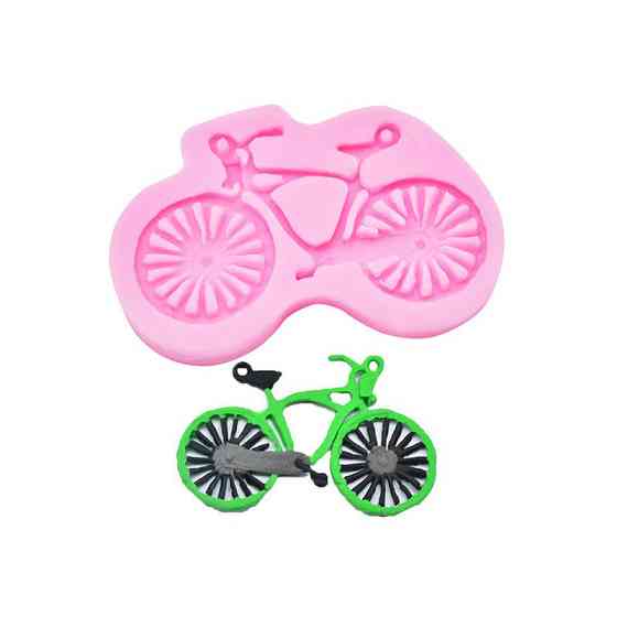 Молд силиконовый Велосипед 54 на 70 мм розовый Киев