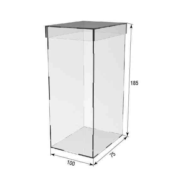 Коробка акриловая EKOSTAR 100х70х185 с крышкой Киев