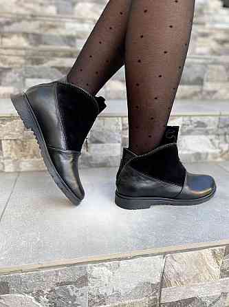 Черевики жіночі ARLETT 3 чорні натуральна кожа осінь-весна висота 9см (2198) Коломыя