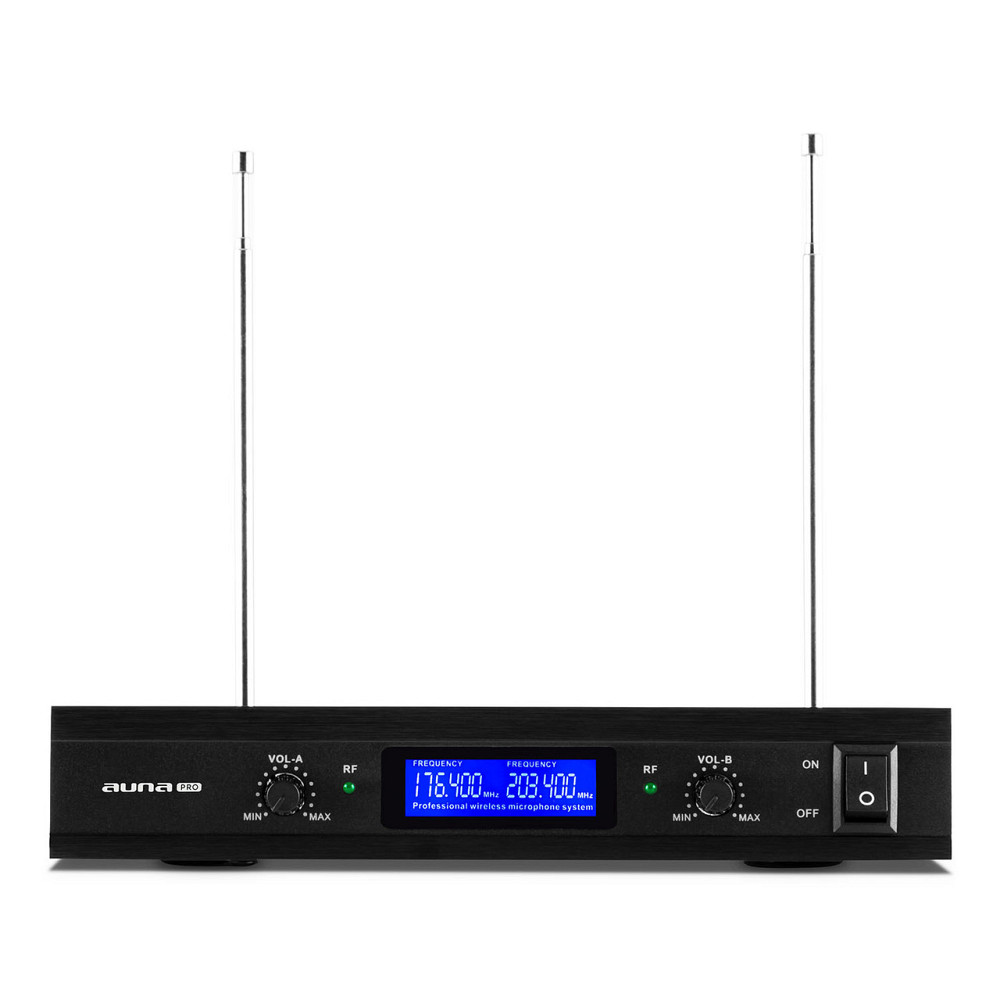 VHF-400 Duo2 2-канальный комплект беспроводных микрофонов VHF 1 приемник + 2 гарнитуры 2 микрофона гарнитуры Ровно - изображение 2