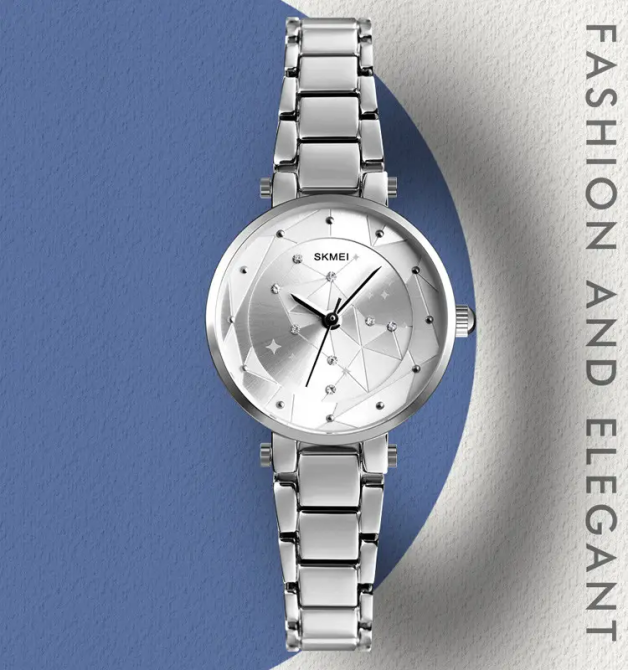 Годинник жіночий наручний Skmei 1411 Зіркове сяйво (Сріблястий) Вінниця - фото 6